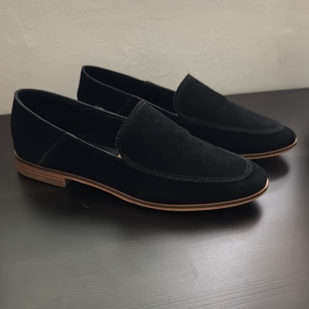 Dolce Vita Black Suede Loafers Slip-On